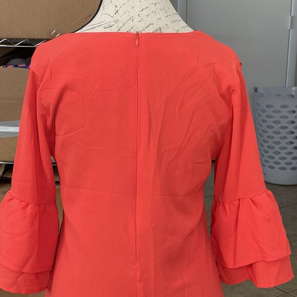 Belongsci Womens Dress Size Small Shift Ruffle Short Vacation Travel Spring - Picture 8 of 16